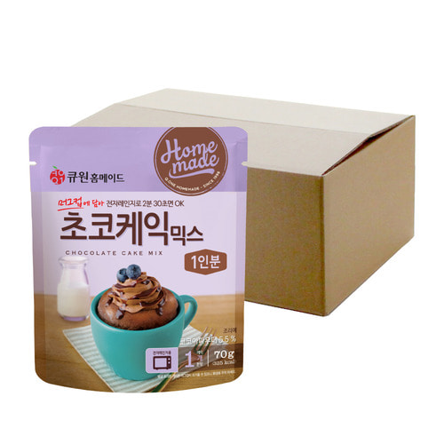 (박스특가/20개입) 큐원 초코케익믹스 70g 한박스 (전자레인지용)