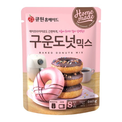큐원 구운도넛 믹스 240g (오븐/에어프라이어용) 상온 (유통기한 23-2-14)